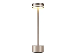 NETTLIFE Lámpara De Mesa-Lámpara de mesa LED inalámbrica , funciona con pilas, regulable, recargable por USB-C, táctil dorada, para escritorio (plateada, paquete de 2) Plateado