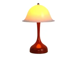 NETTLIFE Lámpara de mesa LED inalámbrica : lámpara táctil de noche, forma de sombrero rojo, recargable por USB, luz de noche para sala de estar o dormitorio. Multicolor Discount
