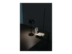 Lámpara de mesa LED inteligente Zafferano Sister Light Wi-Fi perla recargable regulable 2200/2700/3000/4000K 3,2 W 33 cm Negro Best