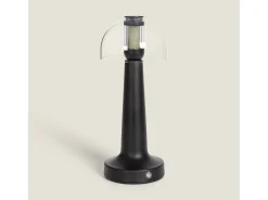 New Ledkia Lámpara de Mesa LED Metal Portátil con Batería USB Recargable Luliu Orsha Negro