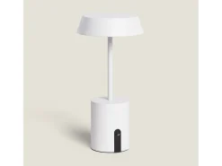 Ledkia Lámpara de Mesa LED Metal Inalámbrica para Exterior Ula Blanco