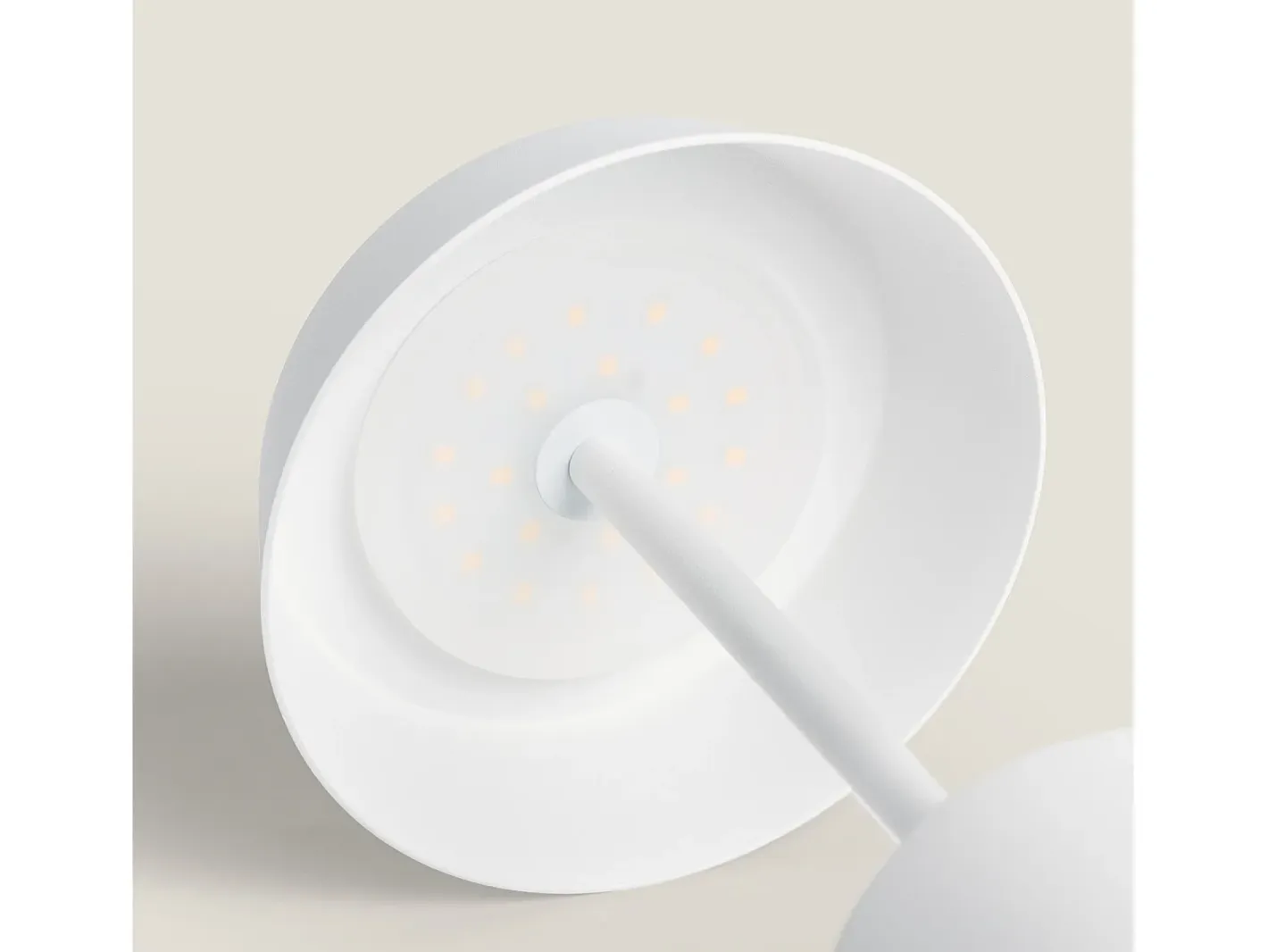 Ledkia Lámpara de Mesa LED Metal Inalámbrica para Exterior Ula Blanco
