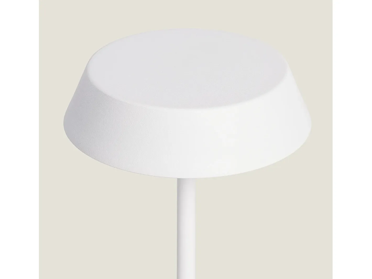 Ledkia Lámpara de Mesa LED Metal Inalámbrica para Exterior Ula Blanco