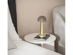 Ledkia Lámpara De Mesa-Lámpara de Mesa LED Metal Portátil con Batería USB Recargable Luliu Orsha Dorado