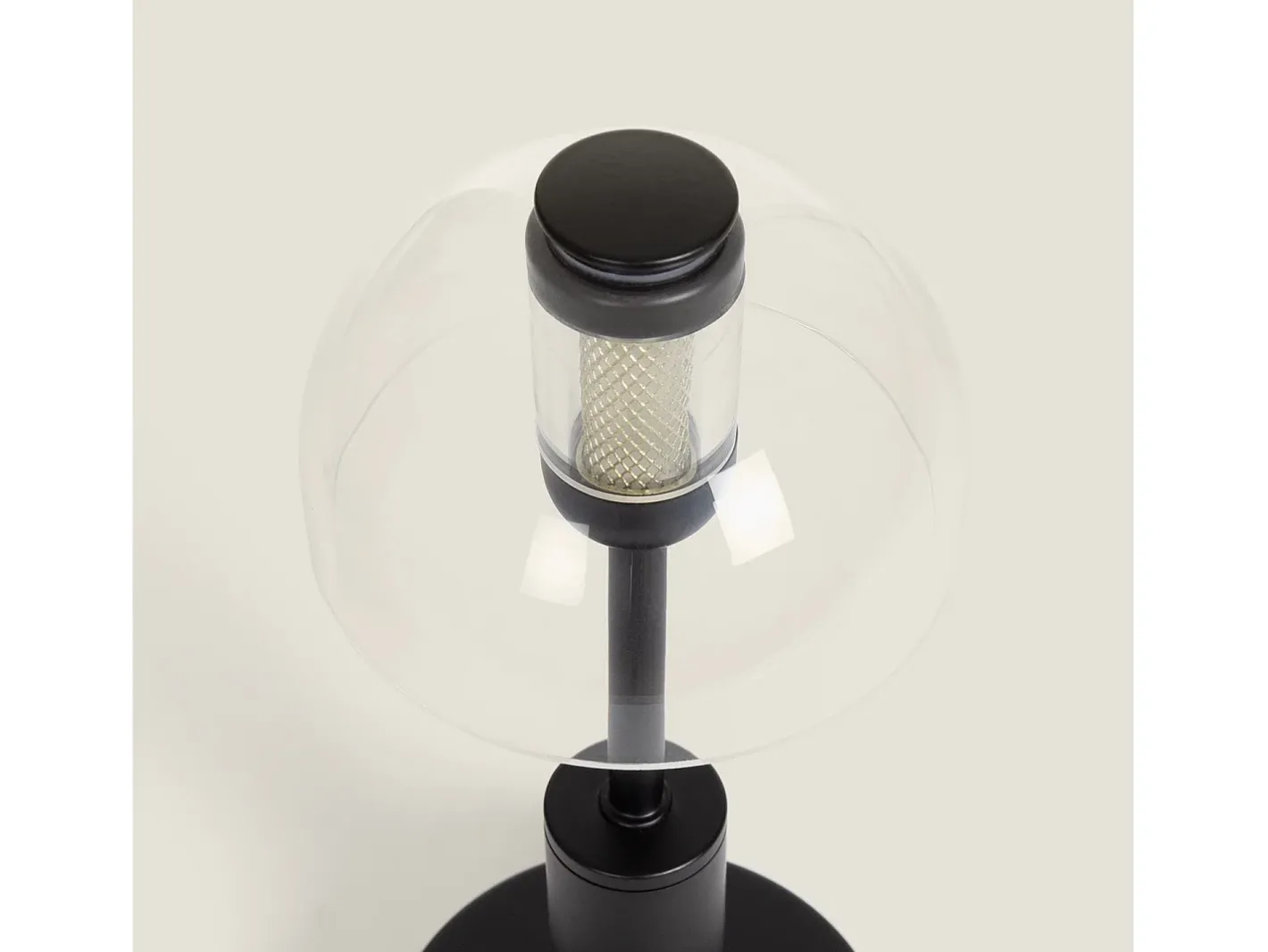 Clearance Ledkia Lámpara de Mesa LED Metal Portátil con Batería USB Recargable Luliu Ludza Negro