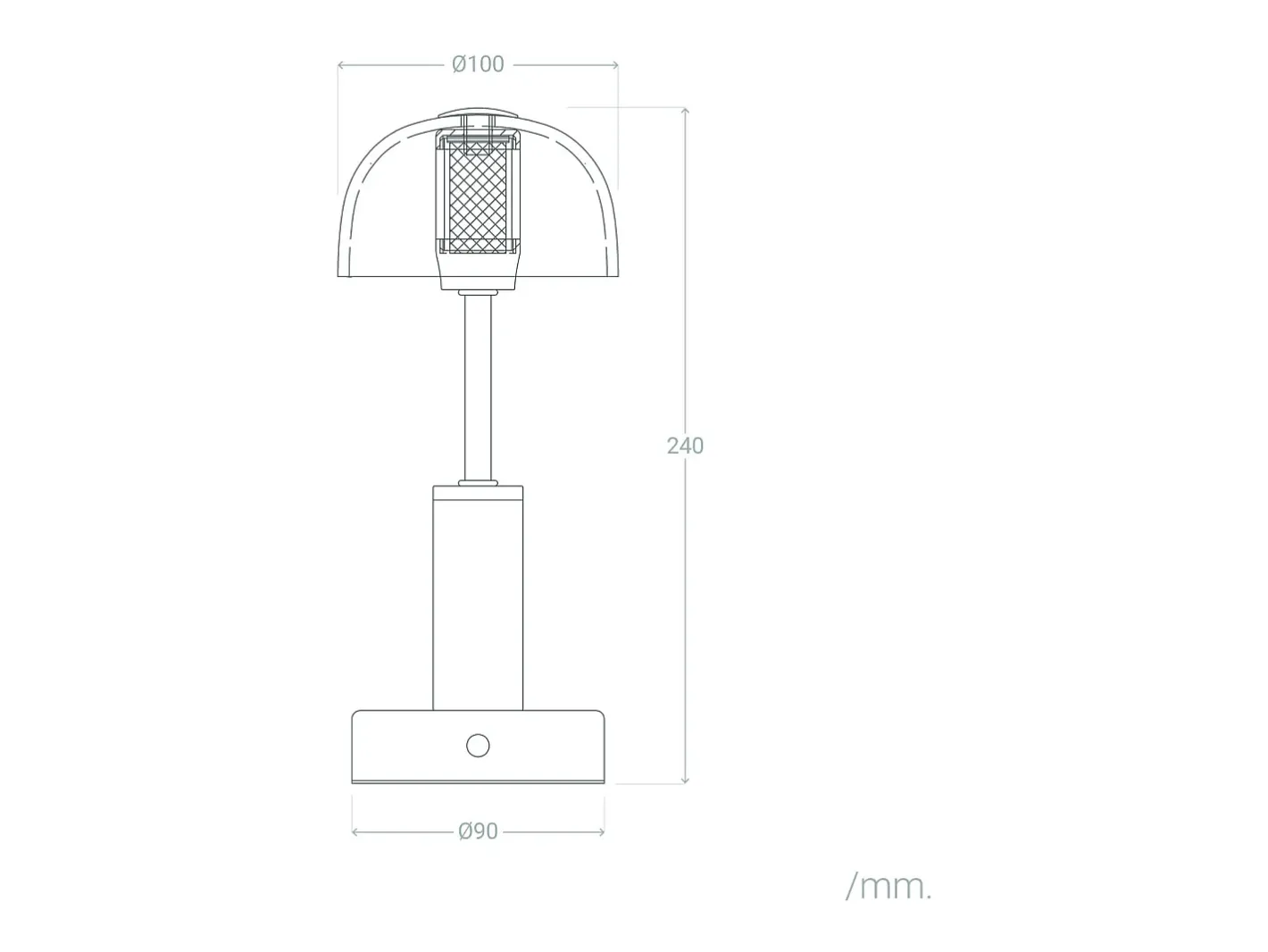 Clearance Ledkia Lámpara de Mesa LED Metal Portátil con Batería USB Recargable Luliu Ludza Negro