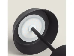 Ledkia Iluminación Exterior-Lámpara de Mesa LED Metal Inalámbrica para Exterior Ula Negro