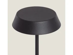 Ledkia Iluminación Exterior-Lámpara de Mesa LED Metal Inalámbrica para Exterior Ula Negro