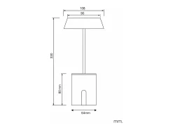 Ledkia Iluminación Exterior-Lámpara de Mesa LED Metal Inalámbrica para Exterior Ula Negro