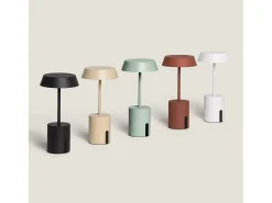 Ledkia Iluminación Exterior-Lámpara de Mesa LED Metal Inalámbrica para Exterior Ula Terracota