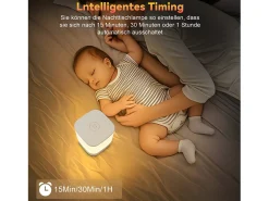NETTLIFE Lámpara De Mesa-Lámpara de mesa LED con batería de 1800 mAh, regulable al tacto, 3000-6500 K, USB, 3 temperaturas de color y función de temporización Blanco