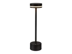 NETTLIFE Lámpara de mesa LED a pilas, inalámbrica, regulable, recargable por USB-C, control táctil, para dormitorio y oficina (negra, paquete de 2) Negro