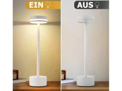Sale NETTLIFE Lámpara de mesa LED , a pilas, inalámbrica, regulable, recargable por USB-C, control táctil, para dormitorio y comedor (blanca, paquete de 2) Blanco