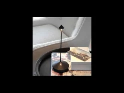 Lámpara de mesa LED Pina Pro, color mate, recargable, regulable, inalámbrica, 2200-2700-3000 K, color azafrán Negro Clearance