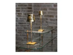 Lámpara de mesa LED Poldina Pro con craquelado de hoja de oro , recargable y regulable, con batería de hasta 12 horas Negro Outlet