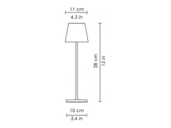 Lámpara de mesa LED Poldina Pro con craquelado de hoja de oro , recargable y regulable, con batería de hasta 12 horas Negro Outlet