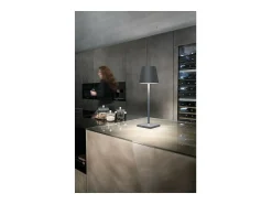 Lámpara de mesa LED Poldina L Desk oscuro recargable y regulable con batería de hasta 12 horas Gris Best