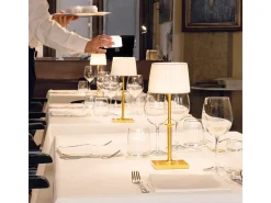 Best Lámpara de mesa LED Poldina Classic Zafferano, recargable y con regulador táctil - Diseño elegante, inalámbrica, color Blanco