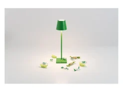 Lámpara De Mesa-Lámpara de mesa LED Poldina Pro Micro manzana recargable y regulable con batería de hasta 12 horas Verde