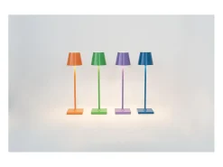 Lámpara De Mesa-Lámpara de mesa LED Poldina Pro Micro manzana recargable y regulable con batería de hasta 12 horas Verde