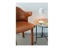 Lámpara de mesa LED Poldina Pro Mini Sand recargable y regulable con batería de hasta 12 horas Topo Outlet
