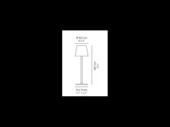Lámpara de mesa LED Poldina L Desk Corten recargable y regulable con batería de hasta 12 horas Marru00f3n Outlet