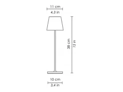 Discount Lámpara de mesa LED Poldina Pro Silver Leaf recargable y regulable con batería de hasta 12 horas Gris