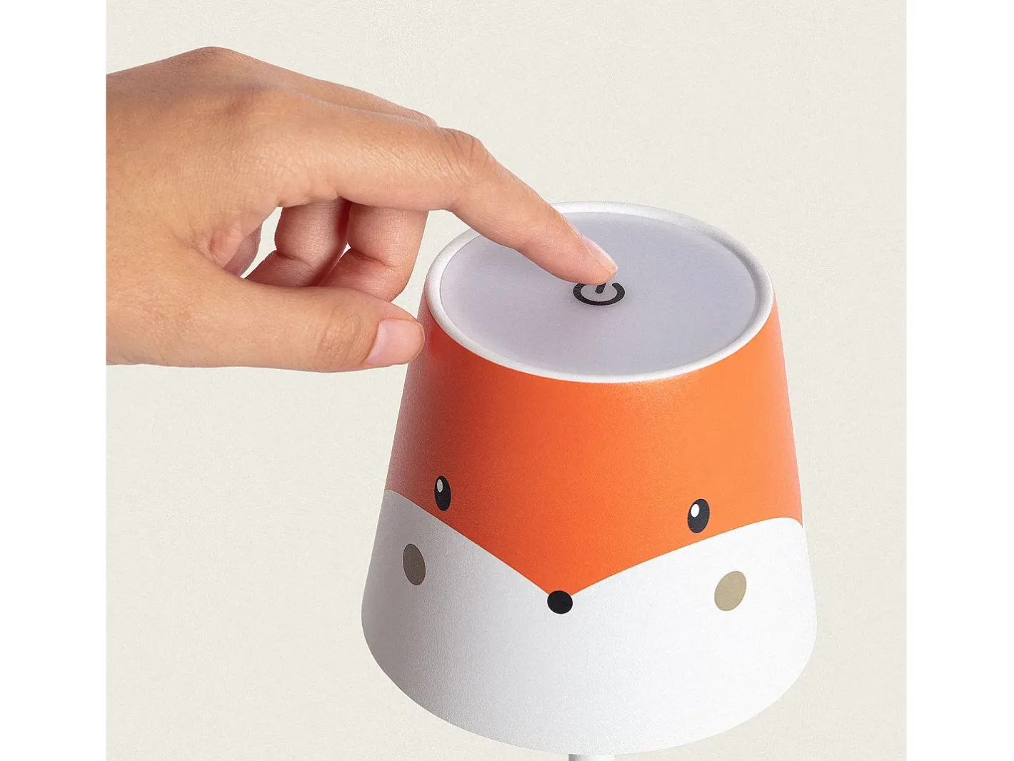 Ledkia Lámpara de Mesa LED Portátil de Metal con Batería USB Recargable Anisa Kids Naranja New
