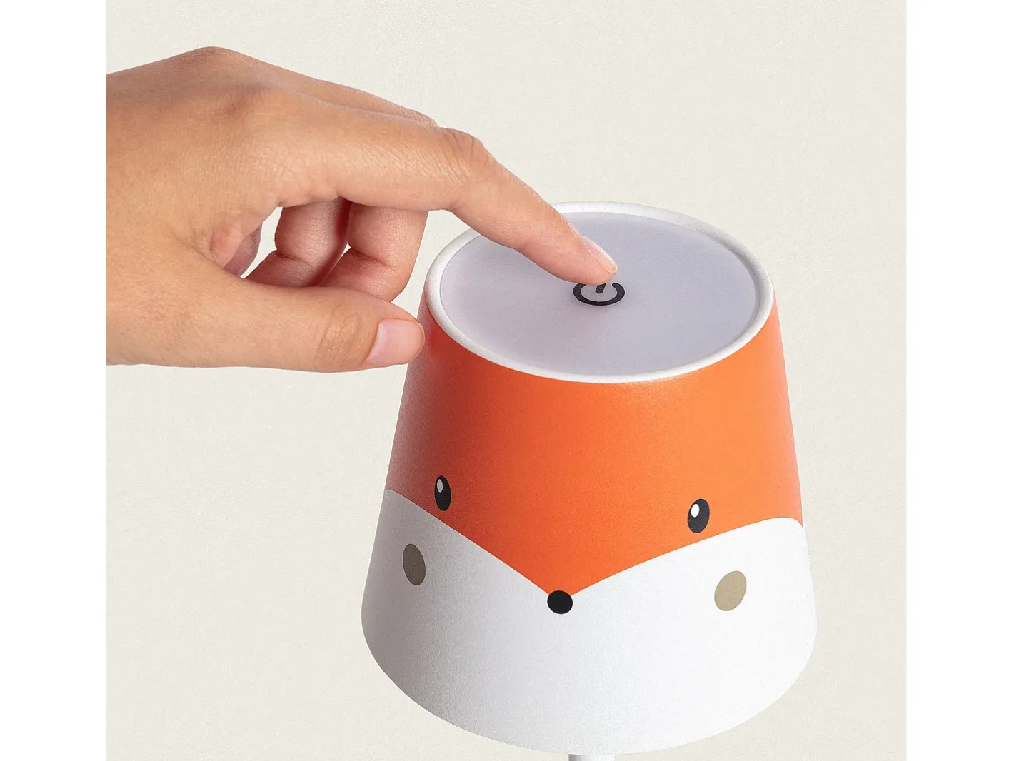 Ledkia Lámpara de Mesa LED Portátil de Metal con Batería USB Recargable Anisa Kids Naranja New