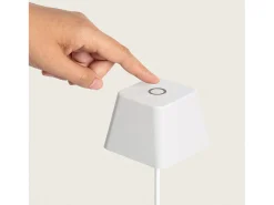 Sale Ledkia Lámpara de Mesa LED Portátil para Exterior Aluminio con Batería Recargable Willy Blanco