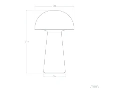 Ledkia Lámpara de Mesa LED Portátil Exterior con Batería USB Recargable Uyanga Beige Clearance