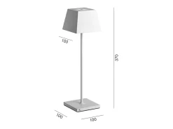 Online Lámpara de mesa LED portátil y recargable IP54 Siesta Tiffany Azul turquesa