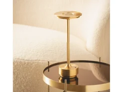 Ledkia Lámpara De Mesa-Lámpara de Mesa LED Portátil con Batería USB Recargable Astrid Dorado