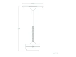 Ledkia Lámpara De Mesa-Lámpara de Mesa LED Portátil con Batería USB Recargable Astrid Dorado