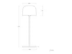 Ledkia Lámpara de Mesa LED Portátil para Exterior Aluminio con Batería Recargable Wink Negro Outlet
