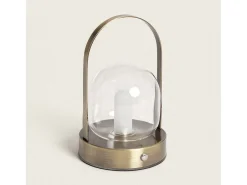 Ledkia Lámpara De Mesa-Lámpara de Mesa LED Portátil con Batería USB Recargable Olena Dorado