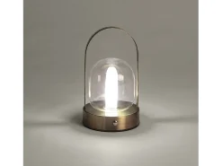 Ledkia Lámpara De Mesa-Lámpara de Mesa LED Portátil con Batería USB Recargable Olena Dorado
