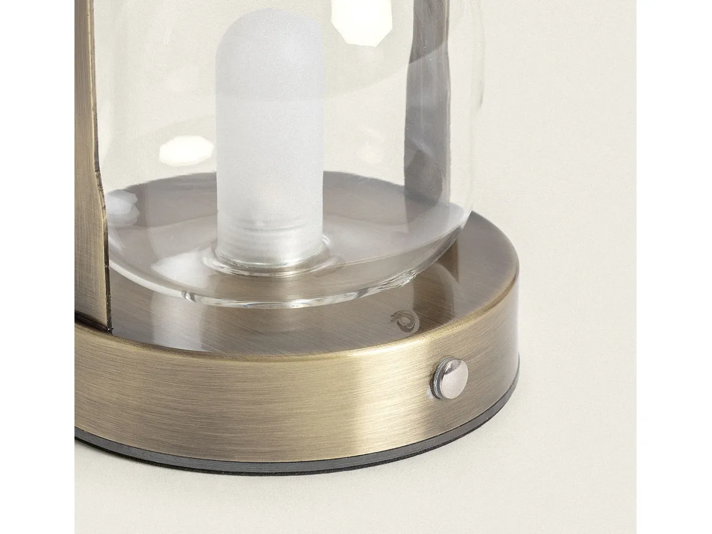 Ledkia Lámpara De Mesa-Lámpara de Mesa LED Portátil con Batería USB Recargable Olena Dorado