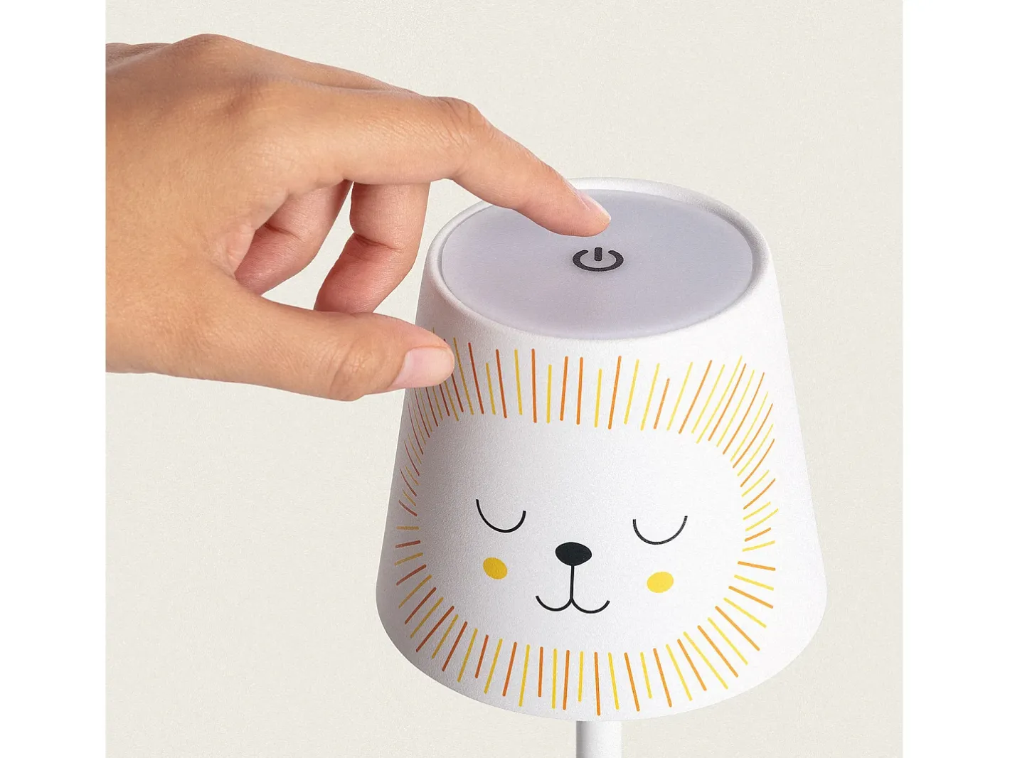 New Ledkia Lámpara de Mesa LED Portátil de Metal con Batería USB Recargable Anisa Kids Amarillo