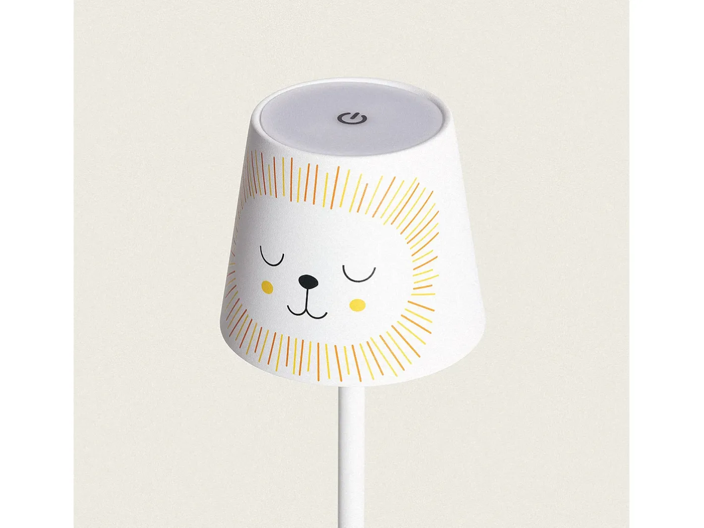 New Ledkia Lámpara de Mesa LED Portátil de Metal con Batería USB Recargable Anisa Kids Amarillo