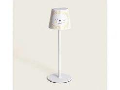 New Ledkia Lámpara de Mesa LED Portátil de Metal con Batería USB Recargable Anisa Kids Amarillo