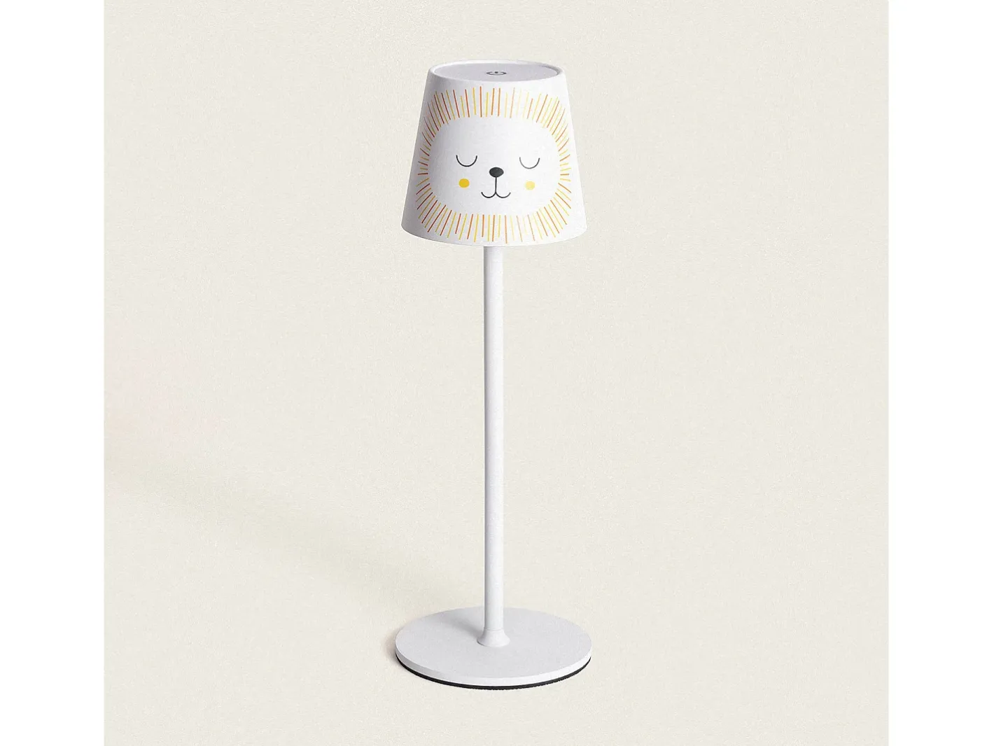 New Ledkia Lámpara de Mesa LED Portátil de Metal con Batería USB Recargable Anisa Kids Amarillo