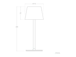 New Ledkia Lámpara de Mesa LED Portátil de Metal con Batería USB Recargable Anisa Kids Amarillo