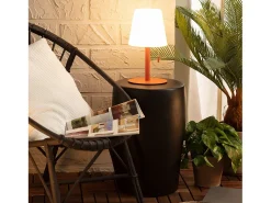 Ledkia Lámpara De Mesa-Lámpara de Mesa LED Portátil para Exterior Aluminio con Batería Recargable Epinay Terracota Multicolor