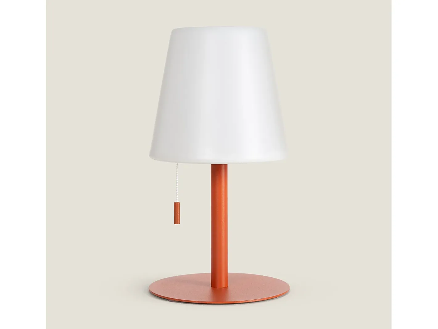 Ledkia Lámpara De Mesa-Lámpara de Mesa LED Portátil para Exterior Aluminio con Batería Recargable Epinay Terracota Multicolor