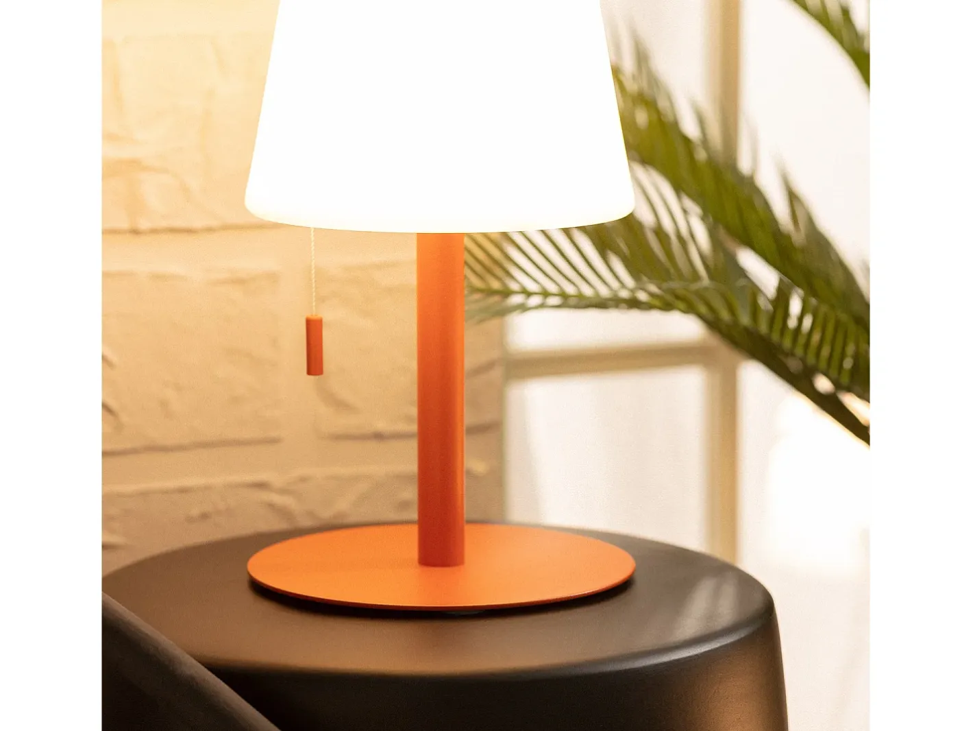 Ledkia Lámpara De Mesa-Lámpara de Mesa LED Portátil para Exterior Aluminio con Batería Recargable Epinay Terracota Multicolor