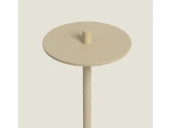 Ledkia Lámpara de Mesa LED Portátil para Exterior Metal con Batería Recargable Estepona Beige Outlet