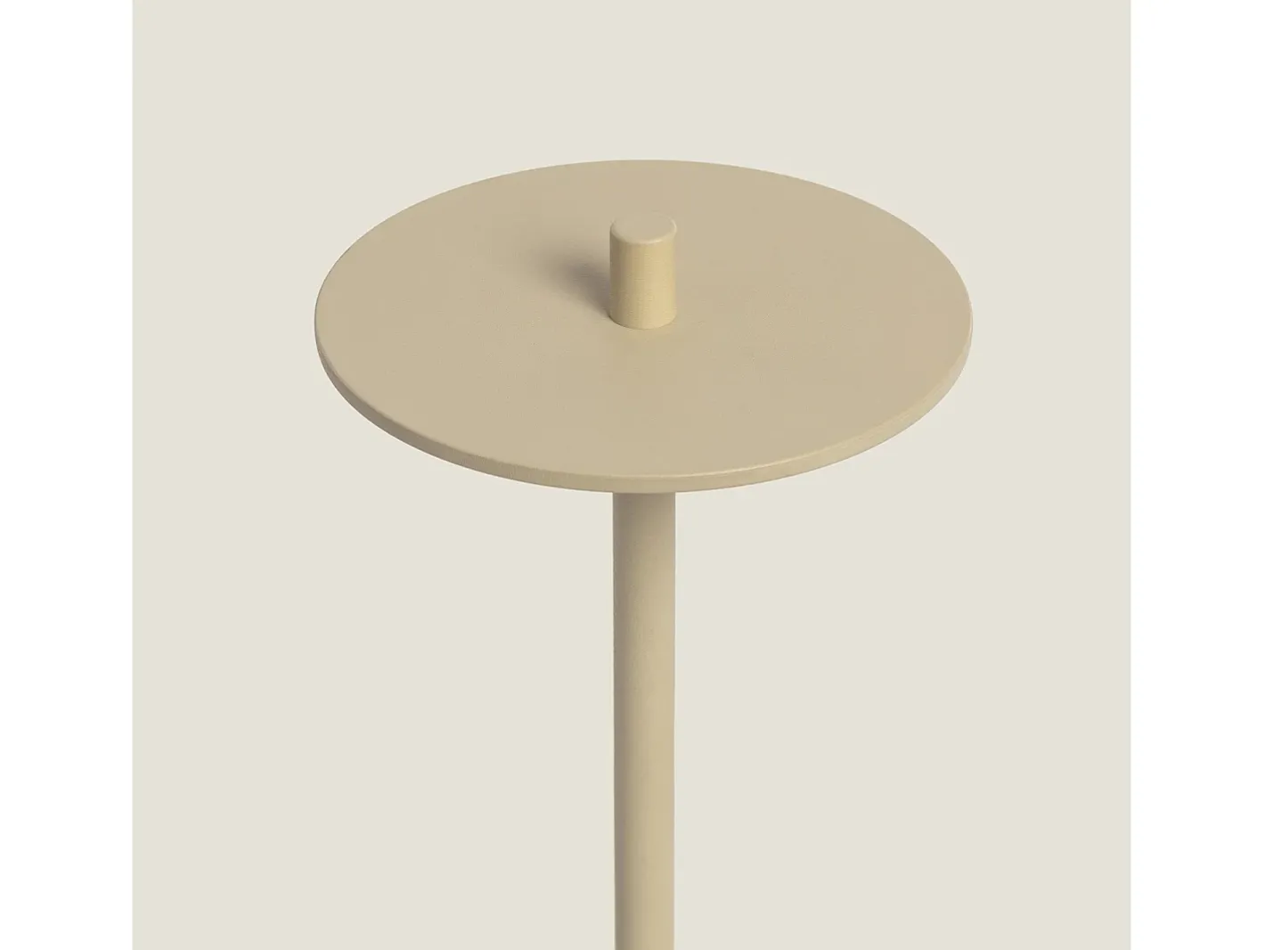 Ledkia Lámpara de Mesa LED Portátil para Exterior Metal con Batería Recargable Estepona Beige Outlet