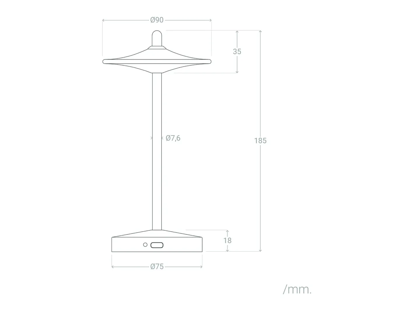 Ledkia Lámpara de Mesa LED Portátil para Exterior Metal con Batería Recargable Estepona Beige Outlet