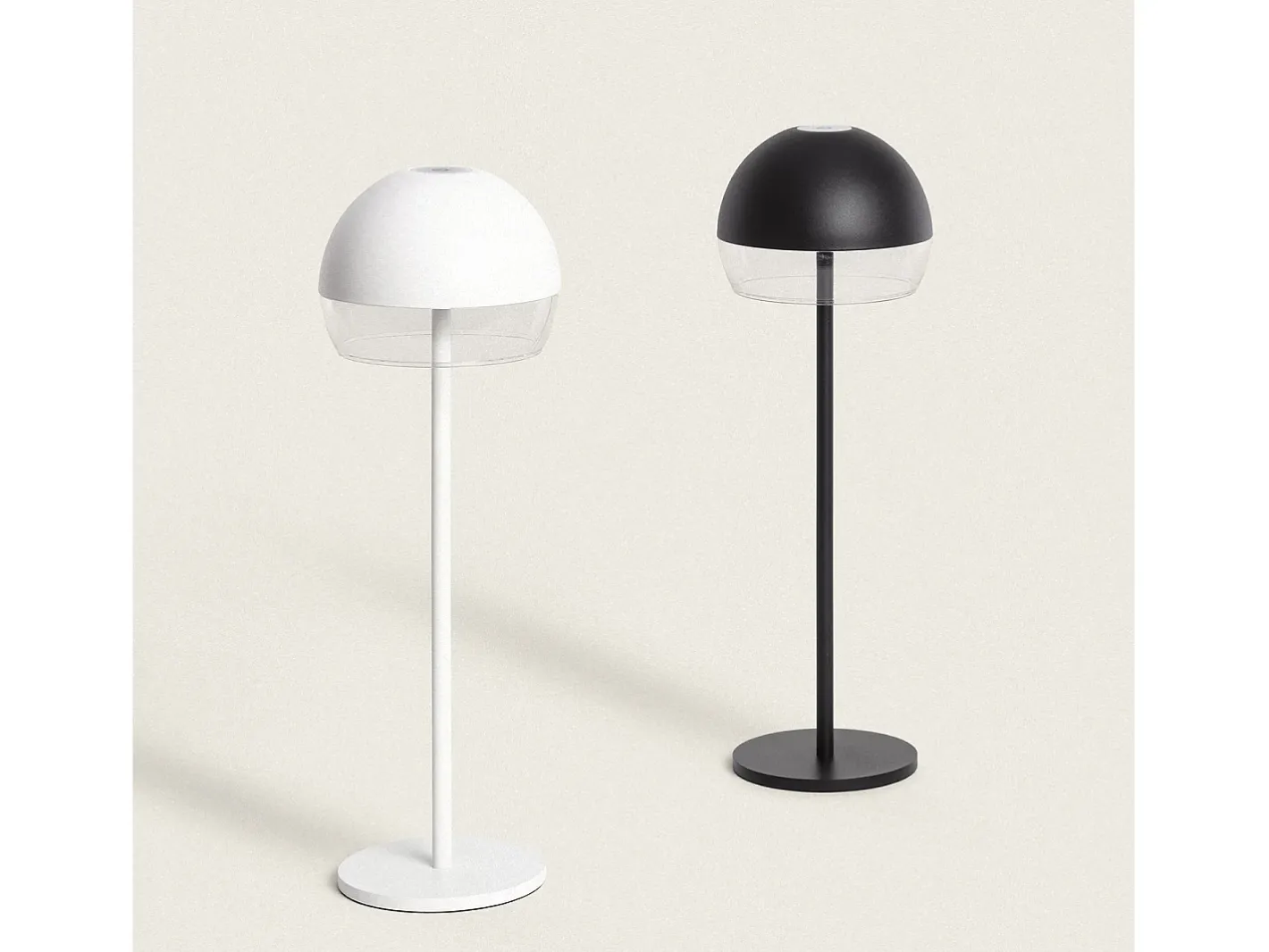 Ledkia Lámpara De Mesa-Lámpara de Mesa LED Portátil para Exterior con Batería USB Recargable Adair Negro